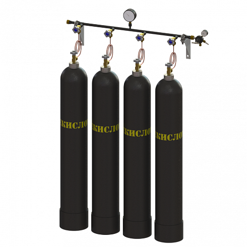Рампа разрядная углекислотная РРУ-1х4-200-5 исп.1