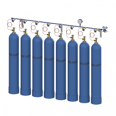 Рампа разрядная кислородная РРК-1х8-200-50 исп.1