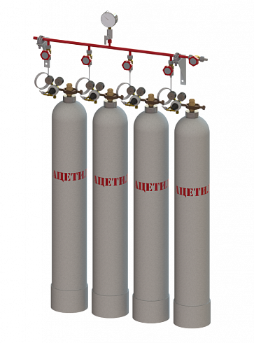 Рампа разрядная ацетиленовая РРАц-1х4-25-5 исп.1
