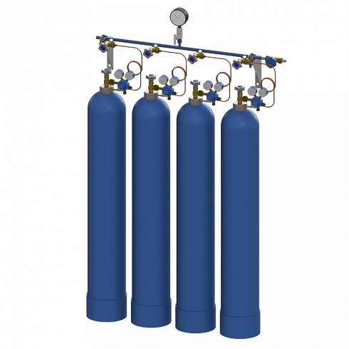 Рампа разрядная кислородная РРК-1х4-200-50 исп.1