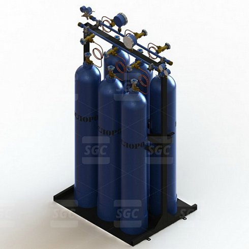 Рампа разрядная кислородная РРК-2х3-200-50 исп.5