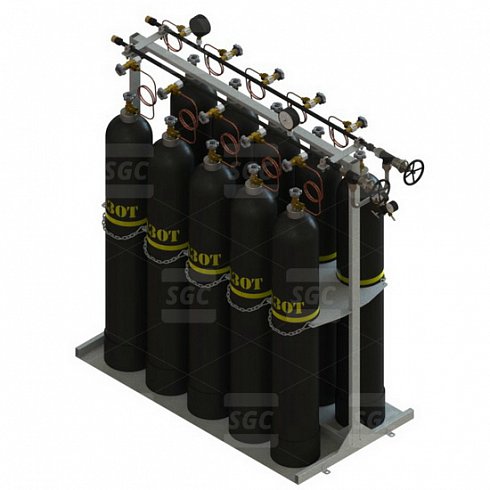 Рампа разрядная азотная РРАз-2х5-200-50 исп.6